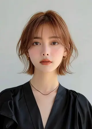 ミディアム 韓国風/髪質改善/ ナガヤアキラのヘアスタイル