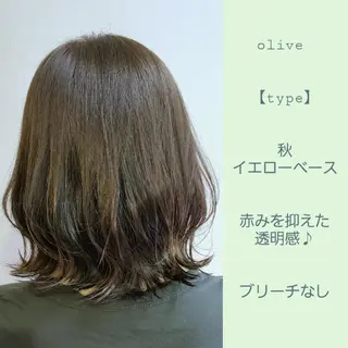 ミディアム カラー 髪質改善 常世田のヘアスタイル