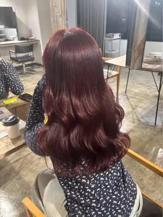 ロング カラー カラーモデル/ 透明感カラーたけるのヘアスタイル