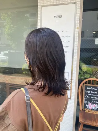 ミディアム カラー サプリームヘア 飯田みち瑠のヘアスタイル