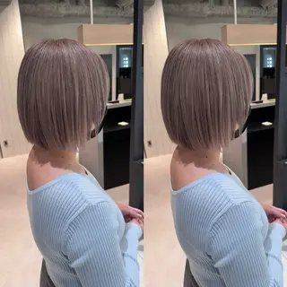 ショート カラー 韓国透明感カラー 髪質改善🫧のヘアスタイル