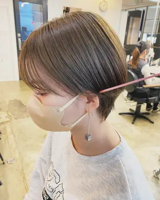 ショート カラー 白髪ぼかし/ショート /ミニボブだいじのヘアスタイル