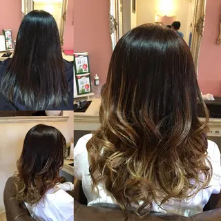 ロング カラー plaatje 義見のヘアスタイル