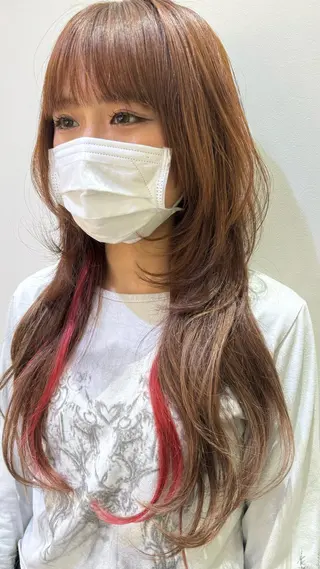 ロング 横浜🍒ルーツカラー エクステ/RIEのヘアスタイル