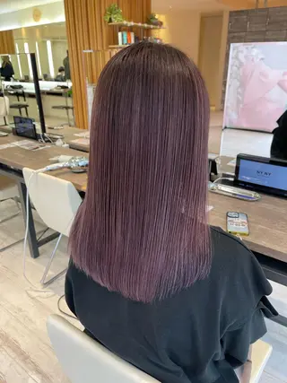 セミロング カラー デザインカラー、艶髪 大塚 耕平のヘアスタイル