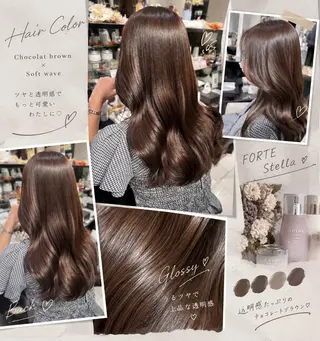カラー 髪質改善🪄カラー 🩵🫧縮毛矯正のヘアスタイル