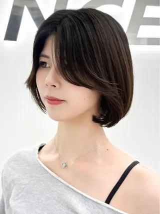 ショート カラー ヘアアレンジ 縮毛矯正🤍 盛れるボブ/ひかりのヘアスタイル