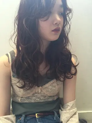 ロング パーマ フレンチボブパーマ Yuukiのヘアスタイル