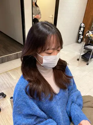 ロング 韓国トレンドヘア しゅーやのヘアスタイル