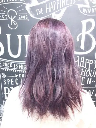 セミロング カラー 加藤 琢也のヘアスタイル