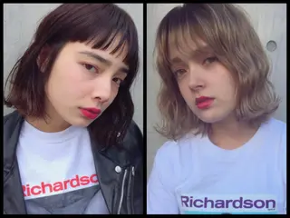 ミディアム カラー パーマ ヘアアレンジ メンズ キッズ ネイル マツエク・マツパ 🌈髪質改善🉐割✨ 🌻“ever”🌻のヘアスタイル