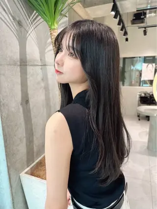 セミロング カラー ヘアアレンジ 【博多髪質改善】 吉村 清志のヘアスタイル