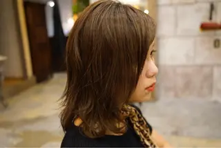ミディアム カラー 清水 亮太／赤み消しカラーのヘアスタイル