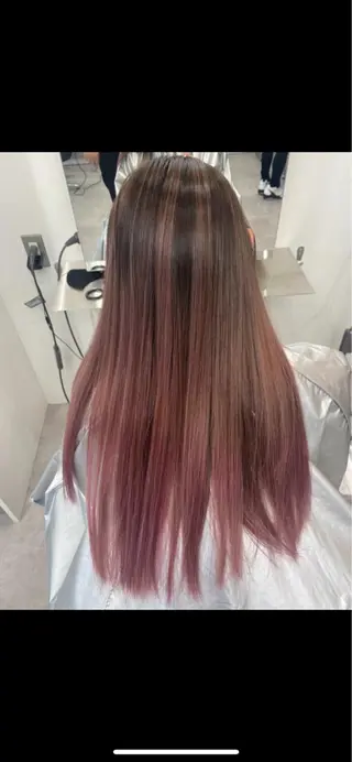 ロング カラー 髪質改善カラー、美髪 トリートメント専門のヘアスタイル
