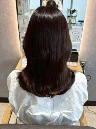 セミロング カラー FUKA🎀🩶 / 韓国風ヘアのヘアスタイル
