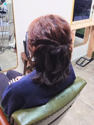 ミディアム ヘアアレンジ つぐみ ❤︎のヘアスタイル