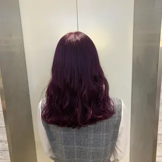 セミロング カラー 天野 利咲のヘアスタイル