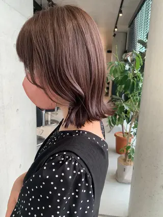ミディアム カラー 透明感カラー✂︎ /縮毛矯正/YUKAのヘアスタイル