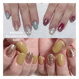 ミディアム ネイル 🐾enen style 🐾のネイルデザイン
