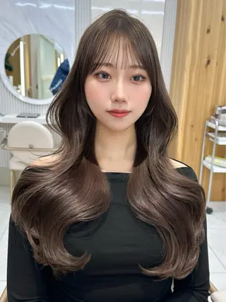 ロング カラー 🇰🇷韓国風くびれ ヘア🇰🇷中村優大のヘアスタイル