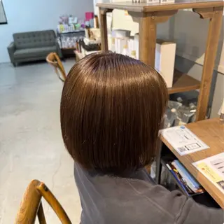 ショート カラー Hikari／暖色／ ブラウンカラー🤍のヘアスタイル