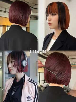 ミディアム 羽鳥 菜々子のヘアスタイル
