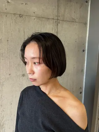 ミディアム カラー ヘアアレンジ 💥ボブ/艶髪/ 透明感カラー/陸人のヘアスタイル