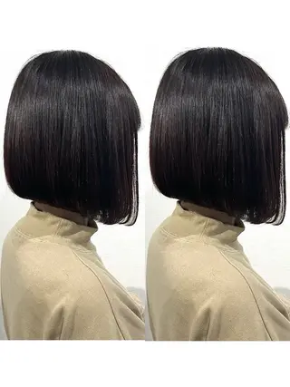 ショート 切っぱなし💇‍♀️ イヤリング🎨龍之介のヘアスタイル