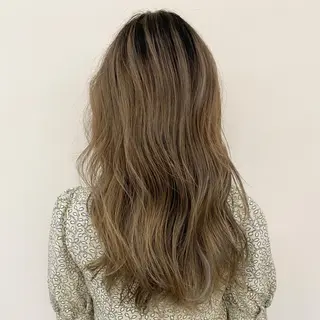 セミロング カラー 馬場 涼平のヘアスタイル