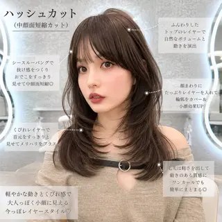 ミディアム カラー ヘアアレンジ 髪質改善/透明感 カラー/吉田光佑のヘアスタイル