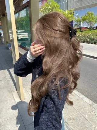 ロング カラー ヘアアレンジ 透明感カラー🎀艶髪 Anju/渋谷🎀のヘアスタイル