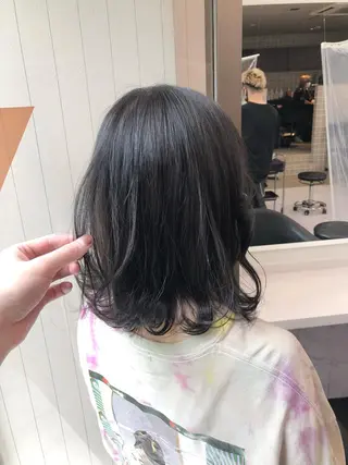 ミディアム カラー パーマ ヘアアレンジ メンズ キッズ ネイル マツエク・マツパ 上品＆韓国風 🥀海心🥀のヘアスタイル