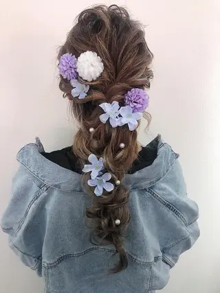 ヘアアレンジ ‎✴︎˚｡Chamo 𝐄𝐑𝐈𝐍𝐀のマツエク・マツパデザイン