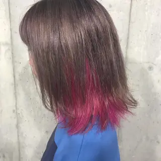 ミディアム カラー パーマ ヘアアレンジ メンズ キッズ ネイル マツエク・マツパ サロンドミルク 渋谷高比良のヘアスタイル