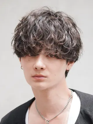パーマ メンズ ✨メンズミディアム 無料イノウエ✨のヘアスタイル