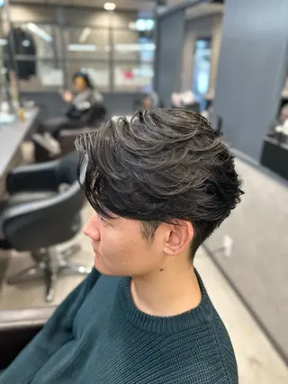 ショート パーマ メンズ 平野 美代のヘアスタイル