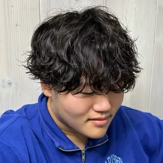 ショート パーマ メンズ メンズパーマ特化🍙 calm岡本優希のヘアスタイル