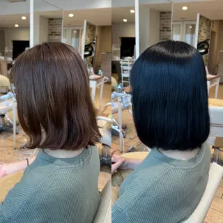 ミディアム カラー ブリーチなし艶カラー 🤍mikuのヘアスタイル
