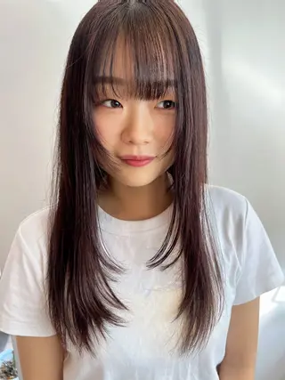 ロング カラー 水川 七海のヘアスタイル
