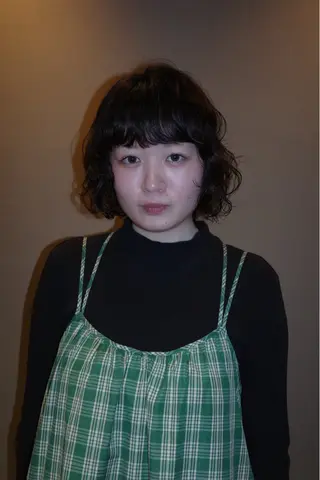 ショート パーマ 住谷 ゆりな　カット無料のヘアスタイル