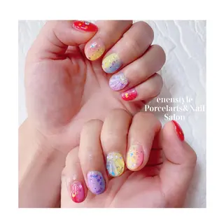 ミディアム ネイル 🐾enen style 🐾のネイルデザイン