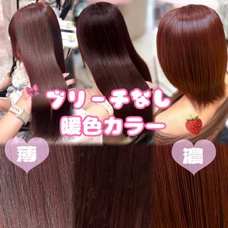 ロング カラー 透明感/艶カラー 💘Hanaのヘアスタイル