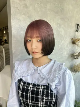 ミディアム 📧みずき/ブルベ 韓国レイヤー📧のヘアスタイル