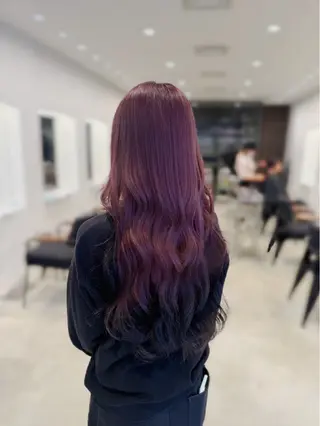 ロング カラー 萩原 紗妃のヘアスタイル