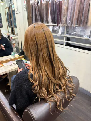 ロング カラー はやと【エクステ ×ブリーチ特化】のヘアスタイル