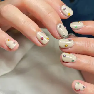 ショート カラー パーマ ヘアアレンジ メンズ キッズ ネイル マツエク・マツパ アイブロウ el. by Aoのネイルデザイン
