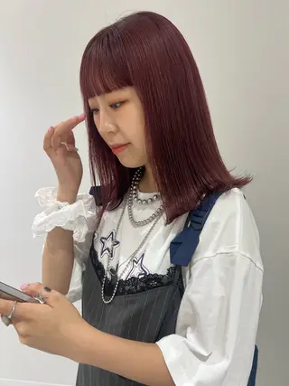 カラー 🌻りな/ボブ🌻 /髪質改善ストレートのヘアスタイル