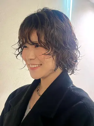 ショート パーマ パーマ/縮毛矯正 揚村武斗のヘアスタイル
