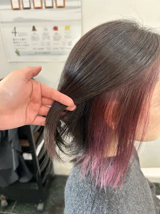 ミディアム カラー 髪質改善⭐️縮毛 🫧内藤紅葉のヘアスタイル