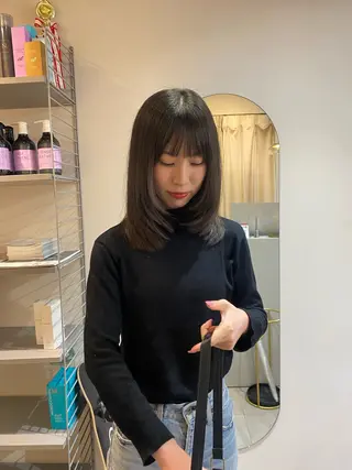 ロング 原田 梓未のヘアスタイル